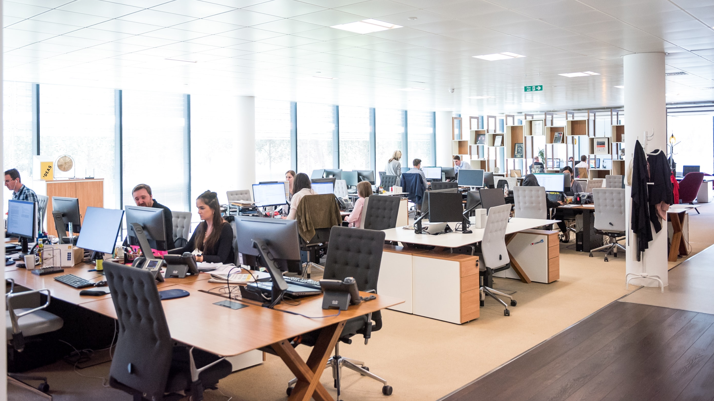 Employees working in an office.